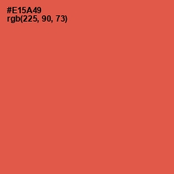 #E15A49 - Sunset Orange Color Image