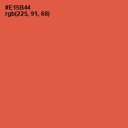 #E15B44 - Sunset Orange Color Image