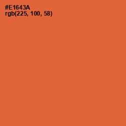 #E1643A - Outrageous Orange Color Image