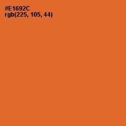 #E1692C - Burning Orange Color Image