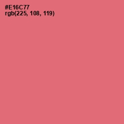 #E16C77 - Sunglo Color Image
