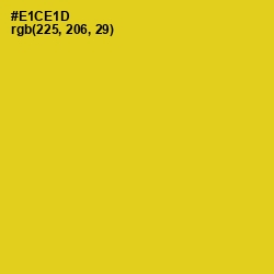 #E1CE1D - Ripe Lemon Color Image