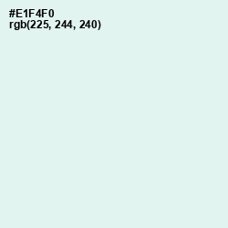 #E1F4F0 - Off Green Color Image