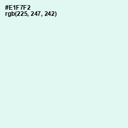 #E1F7F2 - Off Green Color Image