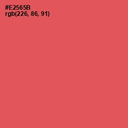 #E2565B - Sunset Orange Color Image