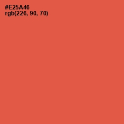 #E25A46 - Sunset Orange Color Image