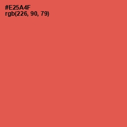 #E25A4F - Sunset Orange Color Image