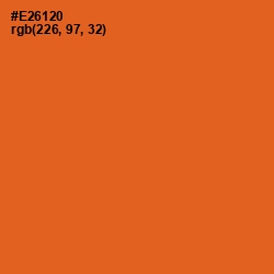 #E26120 - Outrageous Orange Color Image