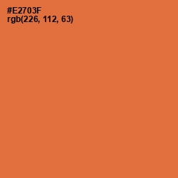#E2703F - Burning Orange Color Image