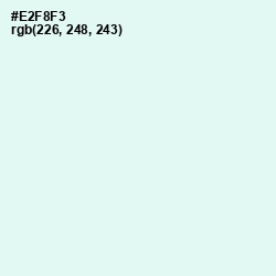 #E2F8F3 - Off Green Color Image