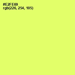 #E2FE69 - Canary Color Image