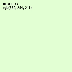 #E2FED3 - Snow Flurry Color Image