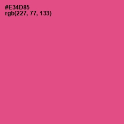 #E34D85 - French Rose Color Image