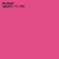 #E34D87 - French Rose Color Image