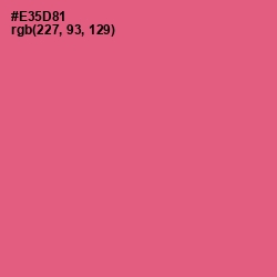 #E35D81 - French Rose Color Image