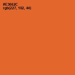 #E3662C - Outrageous Orange Color Image