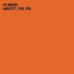 #E3682D - Burning Orange Color Image