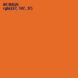 #E36B25 - Burning Orange Color Image