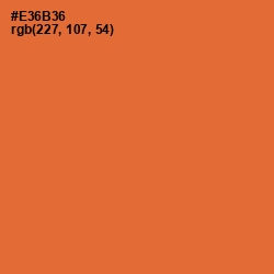 #E36B36 - Burning Orange Color Image