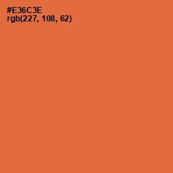 #E36C3E - Burning Orange Color Image