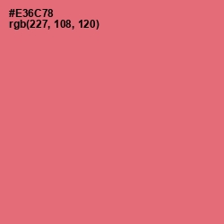 #E36C78 - Sunglo Color Image