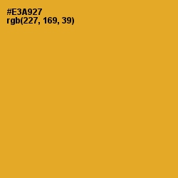 #E3A927 - Fuel Yellow Color Image