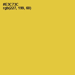 #E3C73C - Saffron Color Image