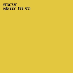 #E3C73F - Saffron Color Image