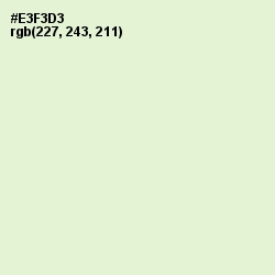#E3F3D3 - Chrome White Color Image