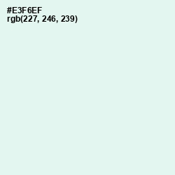 #E3F6EF - Apple Green Color Image