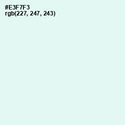 #E3F7F3 - Off Green Color Image