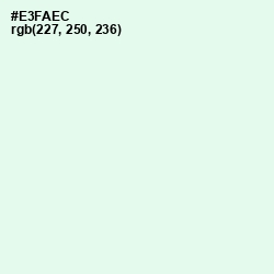 #E3FAEC - Hint of Green Color Image