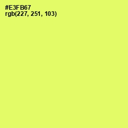 #E3FB67 - Canary Color Image