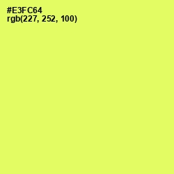 #E3FC64 - Canary Color Image