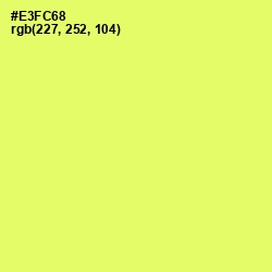 #E3FC68 - Canary Color Image