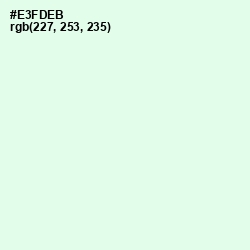 #E3FDEB - Hint of Green Color Image