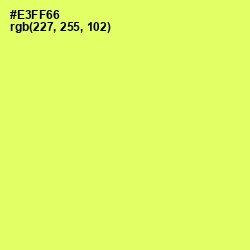 #E3FF66 - Canary Color Image