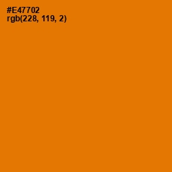 #E47702 - Mango Tango Color Image