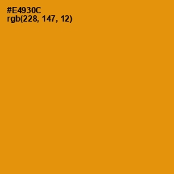 #E4930C - Gamboge Color Image