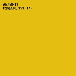 #E4BF11 - Corn Color Image