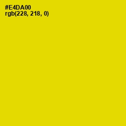 #E4DA00 - School bus Yellow Color Image