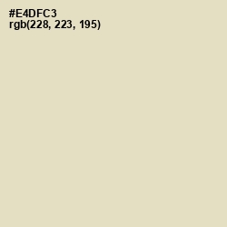 #E4DFC3 - Almond Color Image