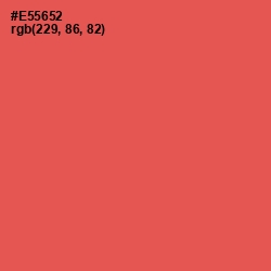 #E55652 - Sunset Orange Color Image
