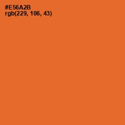 #E56A2B - Burning Orange Color Image