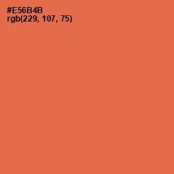 #E56B4B - Burnt Sienna Color Image