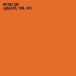 #E56C2B - Burning Orange Color Image