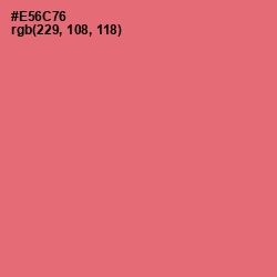 #E56C76 - Sunglo Color Image