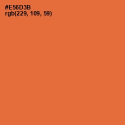 #E56D3B - Burning Orange Color Image