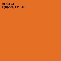 #E56F24 - Burning Orange Color Image