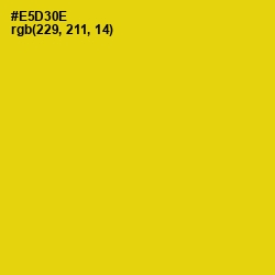#E5D30E - Ripe Lemon Color Image